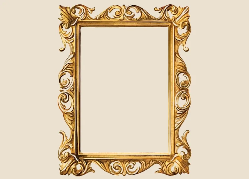 Baroque gilt picture frame